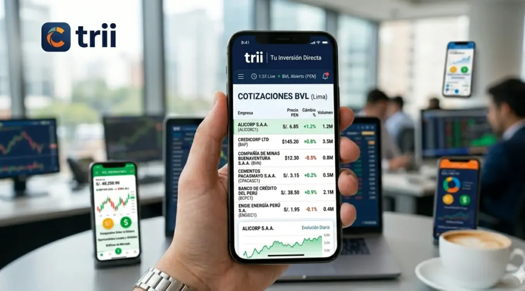 Trii app comprar acciones Bolsa de Valores de Lima