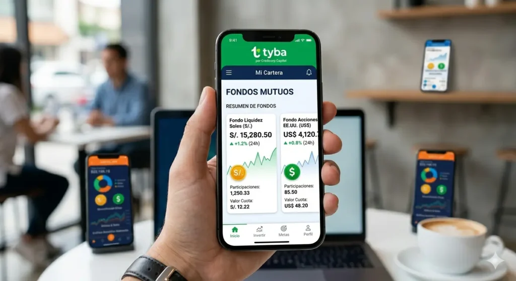 Tyba BCP app fondos mutuos soles dólares